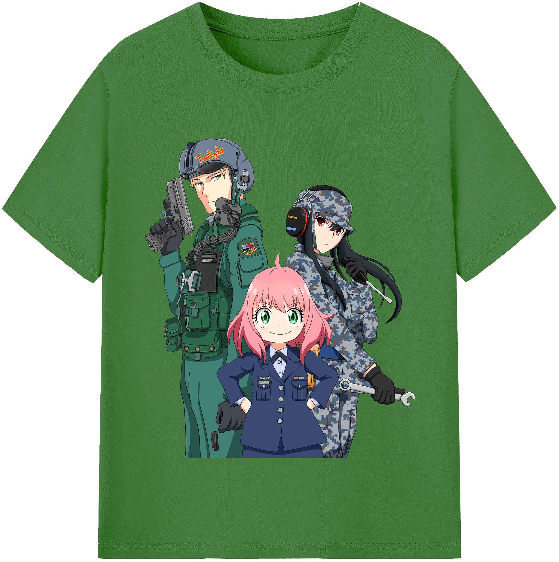（画像用） SPY×FAMILY间谍家家酒 レディースカジュアルプリントTシャツ（綿100％）